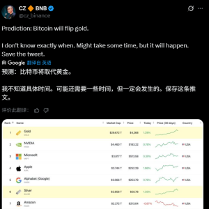 Will the market value of Bitcoin exceed that of gold? 